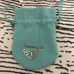 Tiffany Butterfly Pendant Necklace